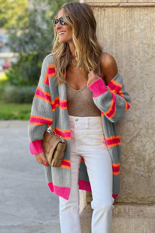 Ribbed Long Sleeve Cardigan Carauana Store