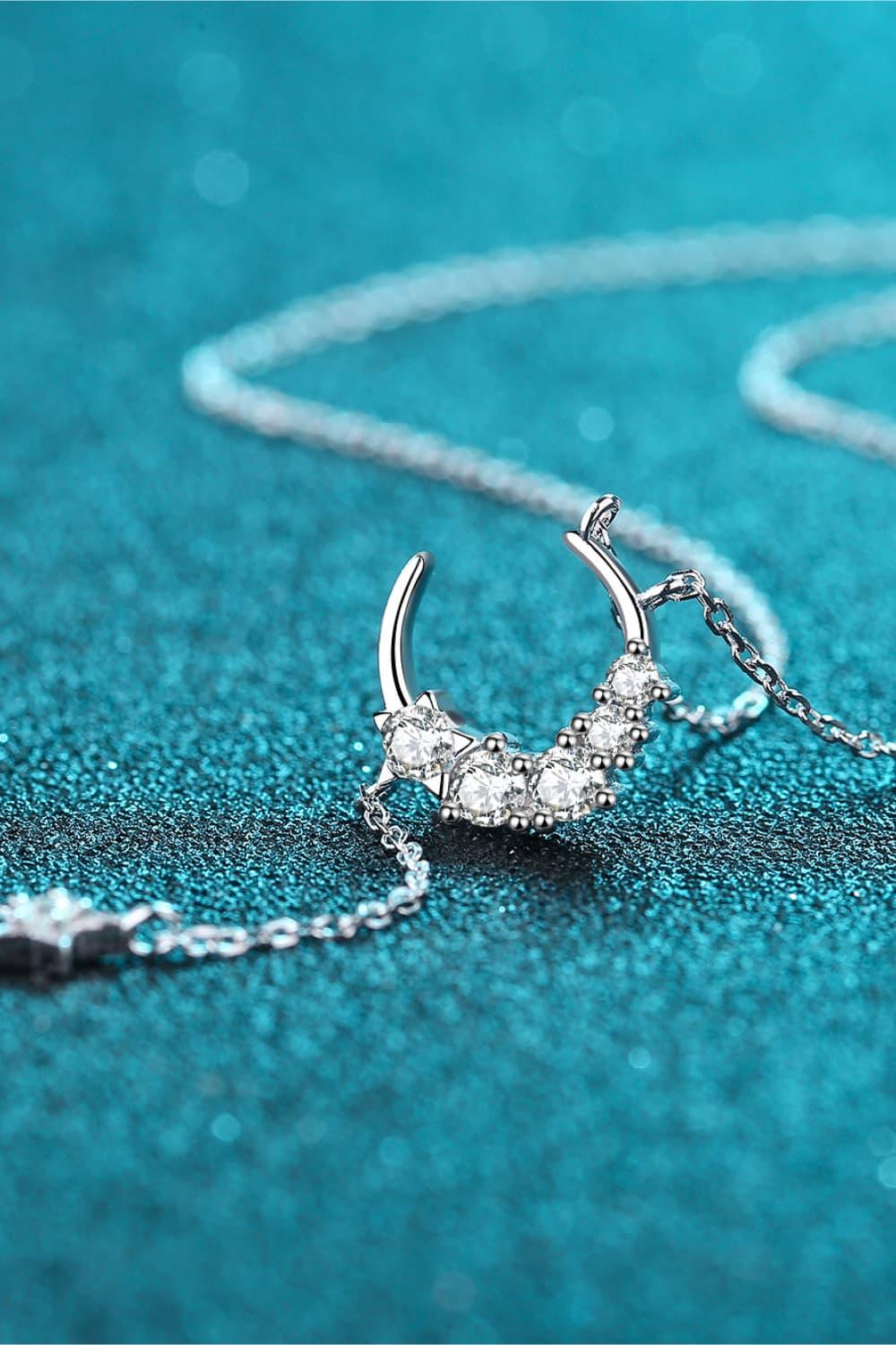 Star & Moon Moissanite Necklace Carauana Store