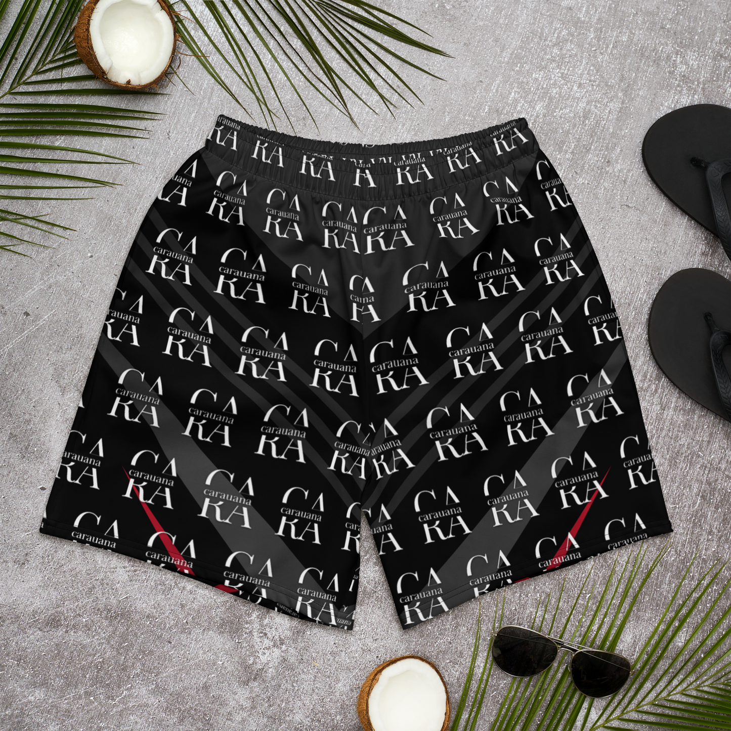 CaRaUaNa Athletic Shorts Unisex black Elegant