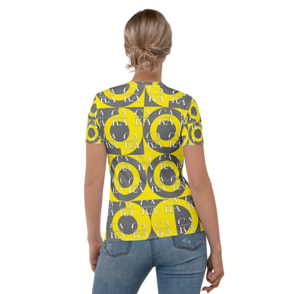 CaRaUaNa Women's T-shirt Grey Yellow Carauana Store