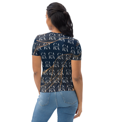Women's T-shirt blue gold Carauana Store