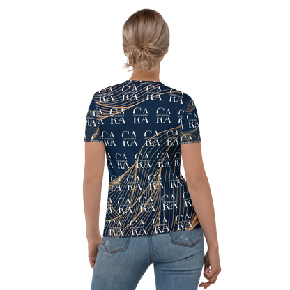Women's T-shirt blue gold Carauana Store