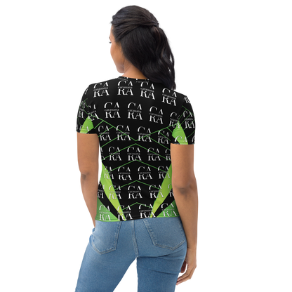 Women's T-shirt black Green Carauana Store