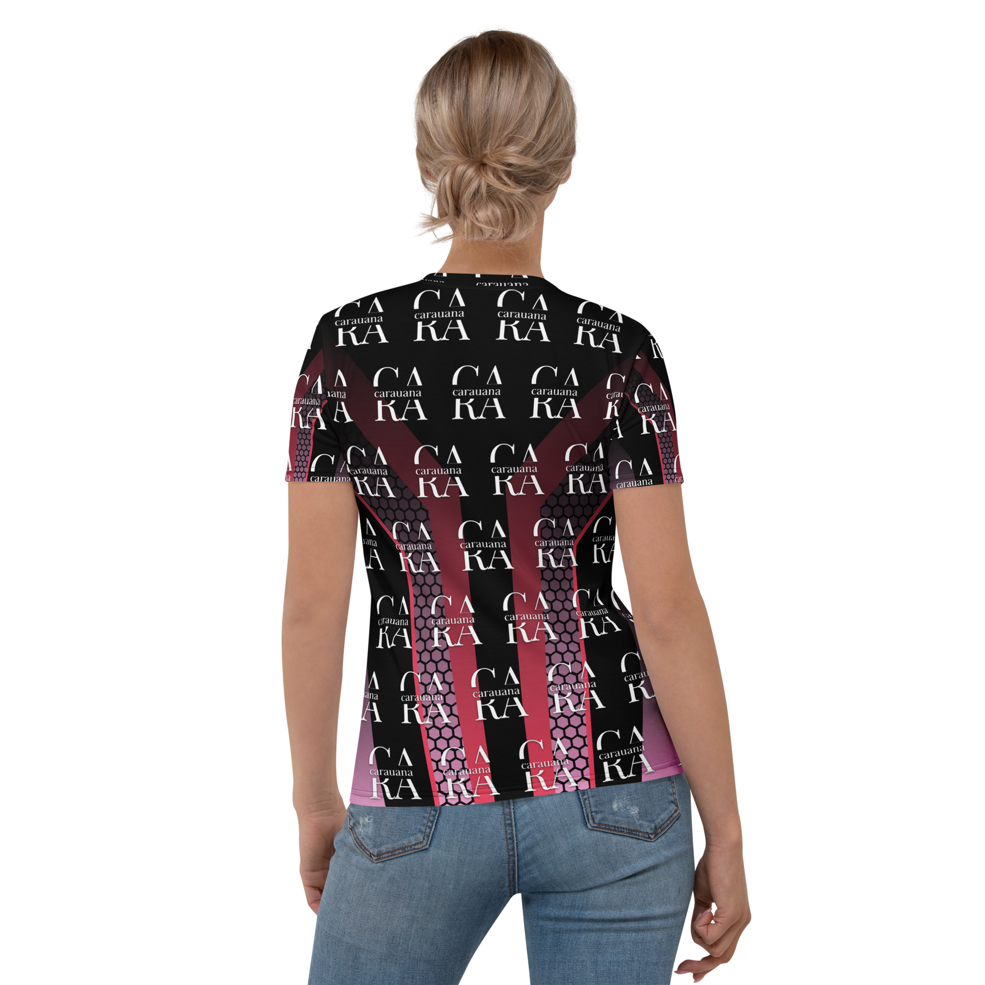 Women's T-shirt black Pink Carauana Store