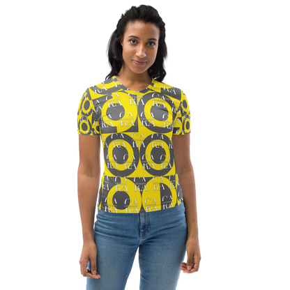 CaRaUaNa Women's T-shirt Grey Yellow Carauana Store