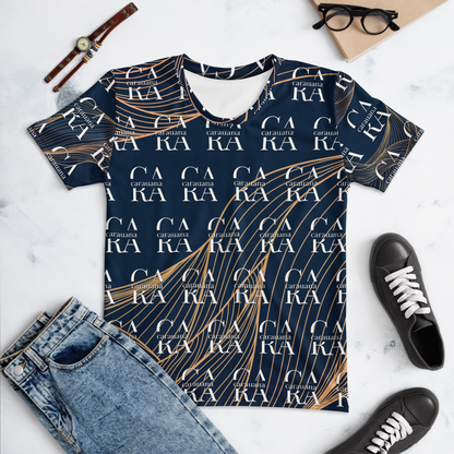 Women's T-shirt blue gold Carauana Store