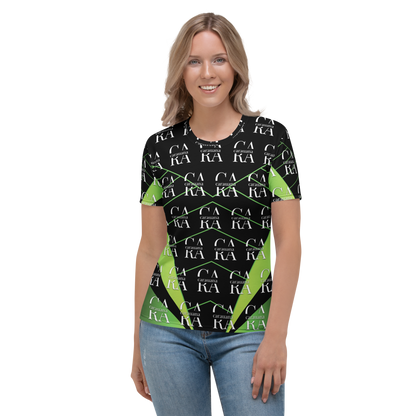 Women's T-shirt black Green Carauana Store
