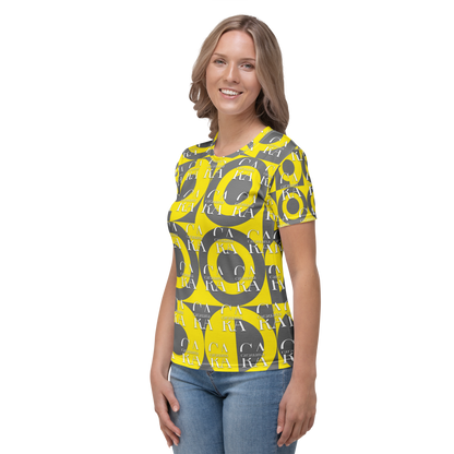 CaRaUaNa Women's T-shirt Grey Yellow Carauana Store