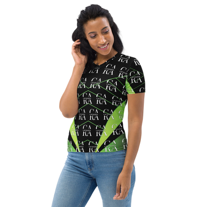 Women's T-shirt black Green Carauana Store