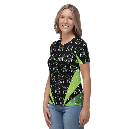 Women's T-shirt black Green Carauana Store