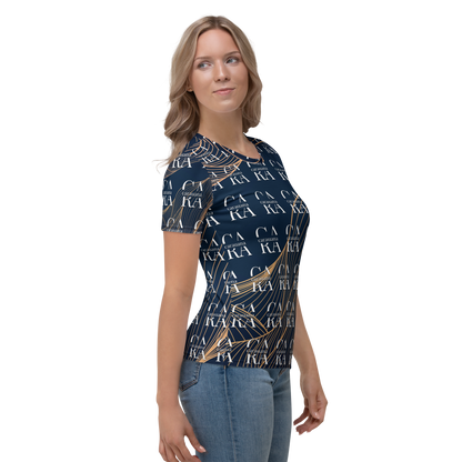 Women's T-shirt blue gold Carauana Store