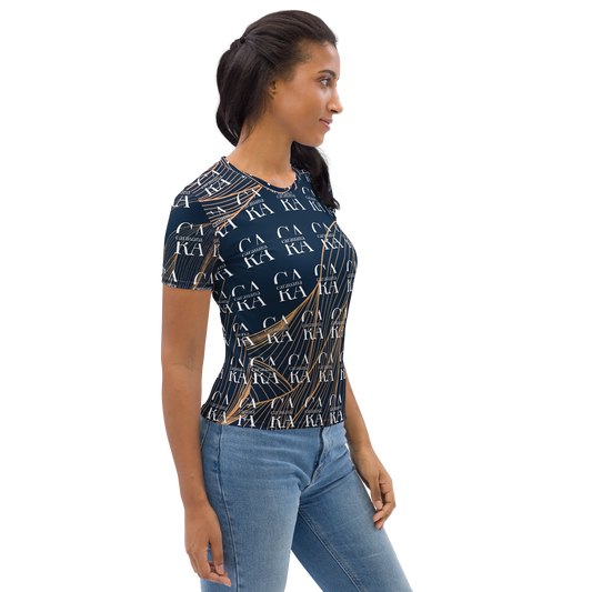 Women's T-shirt blue gold Carauana Store