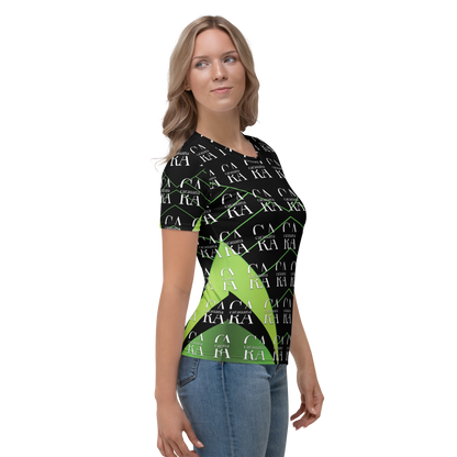 Women's T-shirt black Green Carauana Store
