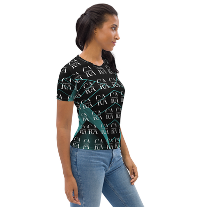Women's T-shirt black Green Famous Carauana Store