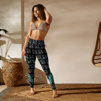 CaRaUaNa Leggings SPORT black Green Famous Carauana Store