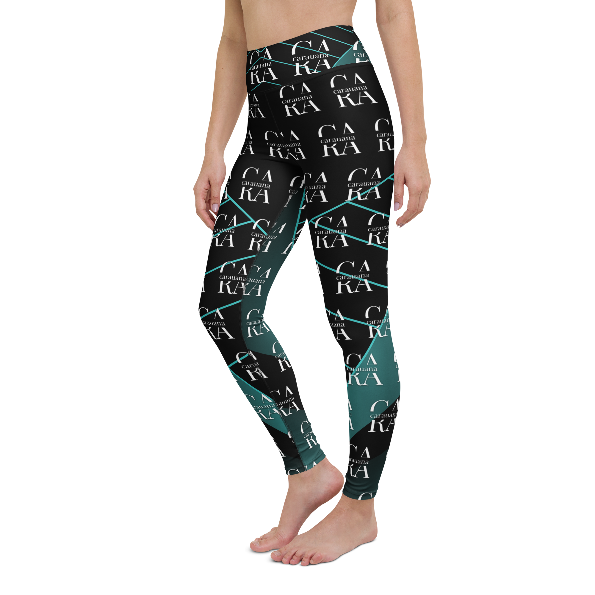 CaRaUaNa Leggings SPORT black Green Famous Carauana Store