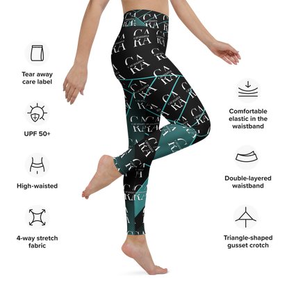 CaRaUaNa Leggings SPORT black Green Famous Carauana Store