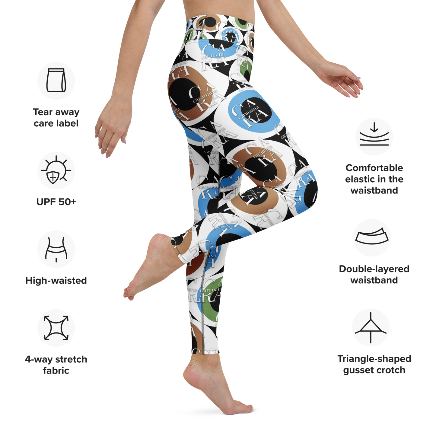 CaRaUaNa Leggings SPORT Pattern Eye Carauana Store