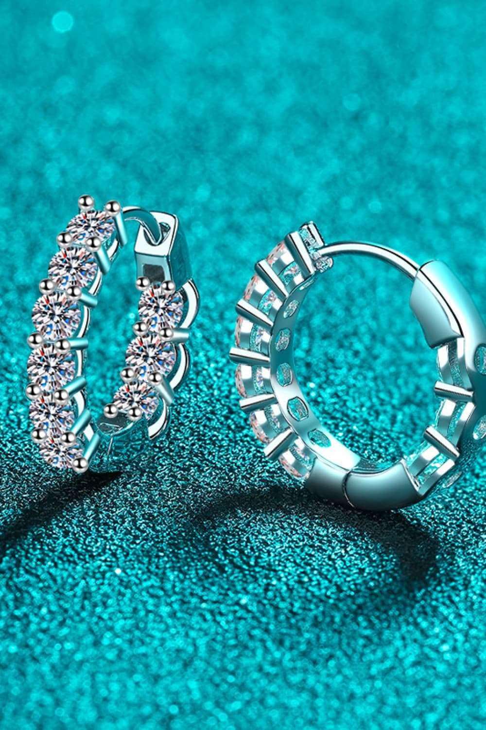 1.8 Carat Moissanite Hoop Earrings Carauana Store