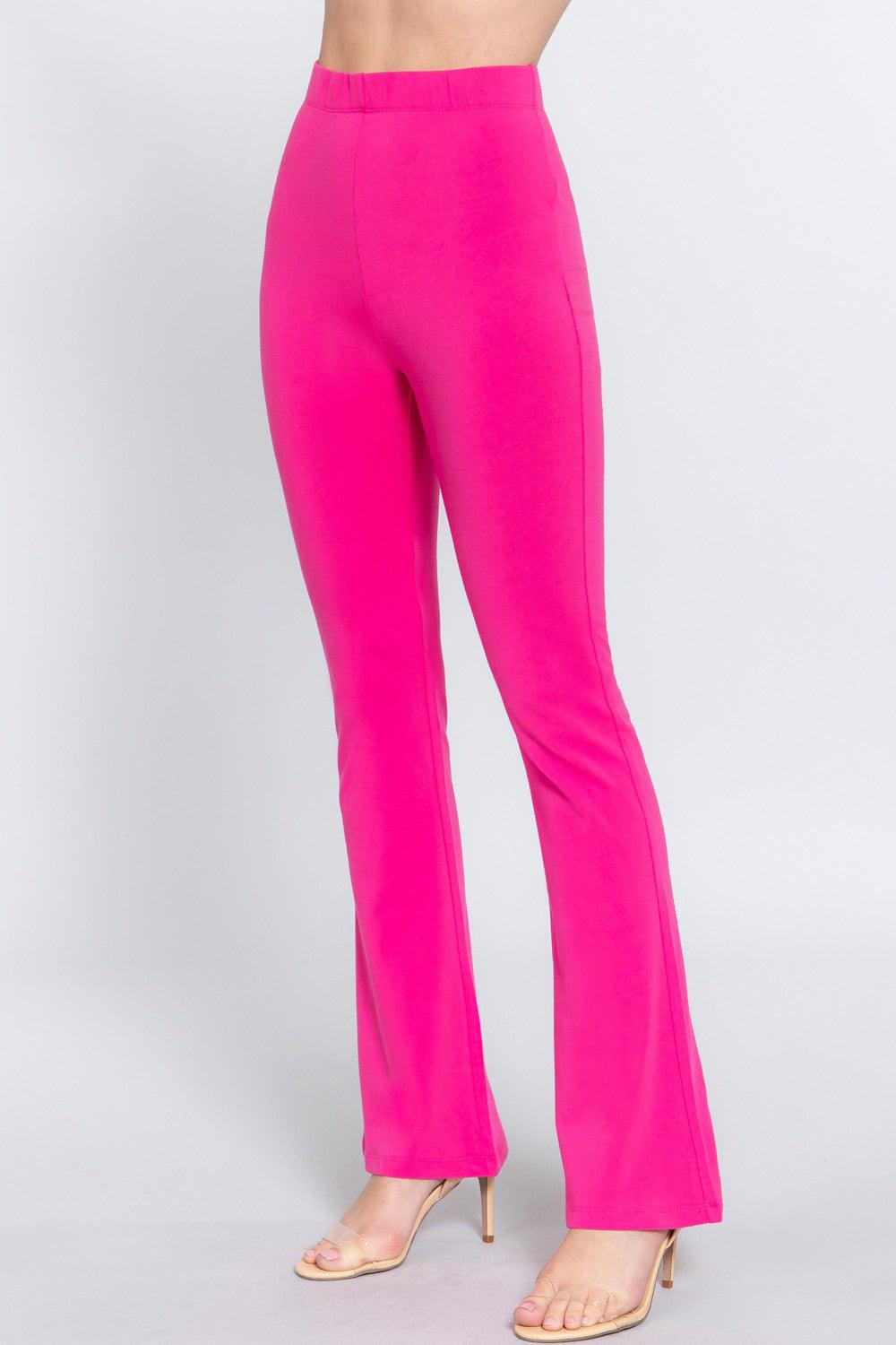 ACTIVE BASIC Waist Elastic Slim Flare Yoga Pants Carauana Store