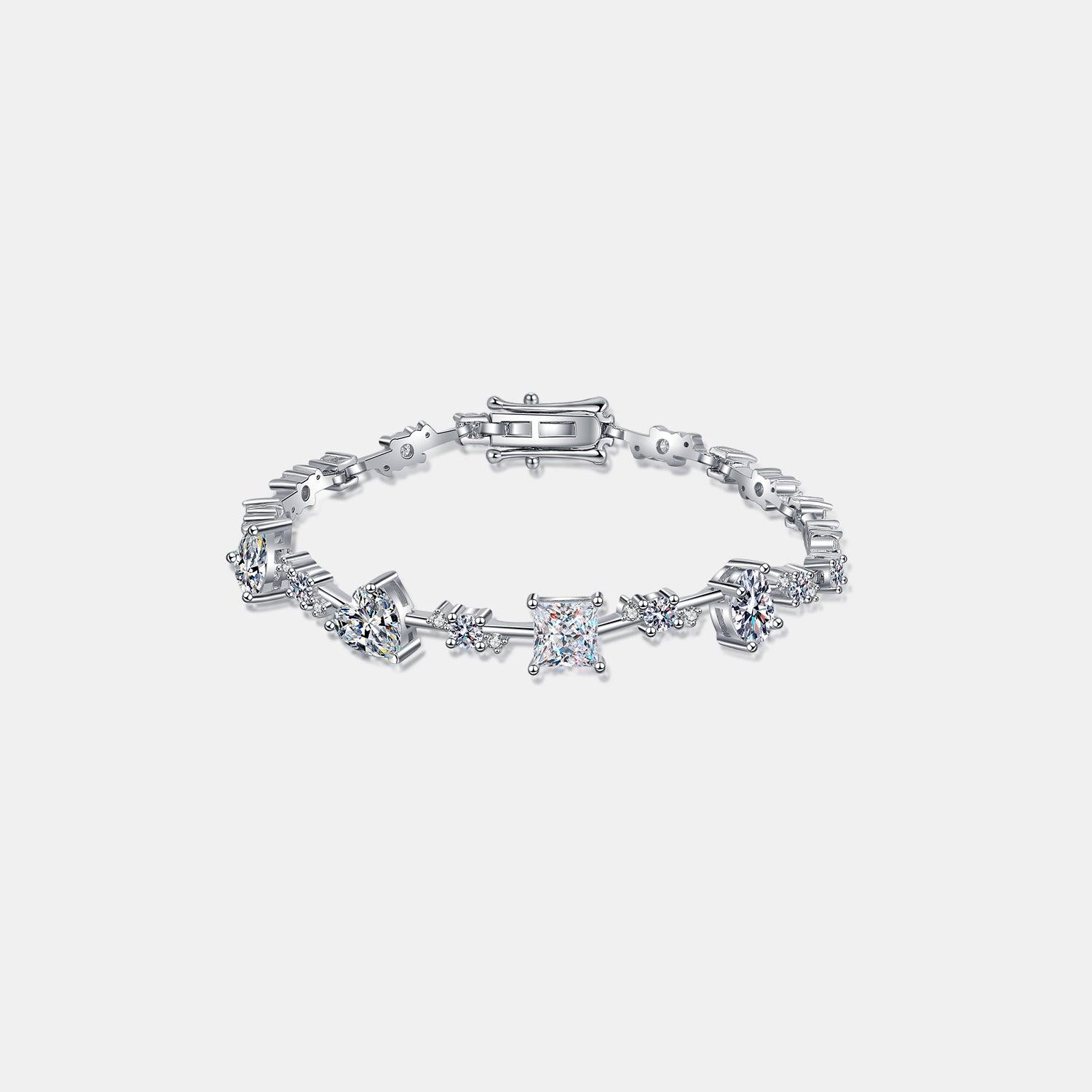 6.2 Carat Moissanite 925 Sterling Silver Bracelet Carauana Store