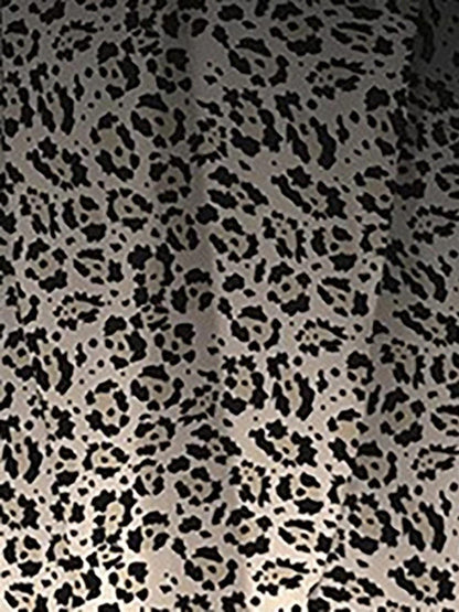 Leopard Tie Shoulder Swimwear and Skirt Swim Set Carauana Store