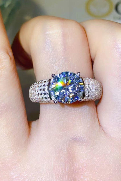 3 Carat Moissanite Side Stone Ring Carauana Store