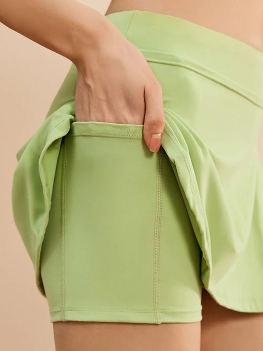 High Waist Active Skort with Pockets Carauana Store