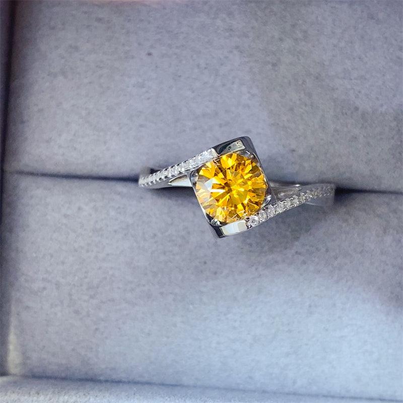 1 Carat Moissanite 925 Sterling Silver Ring Carauana Store