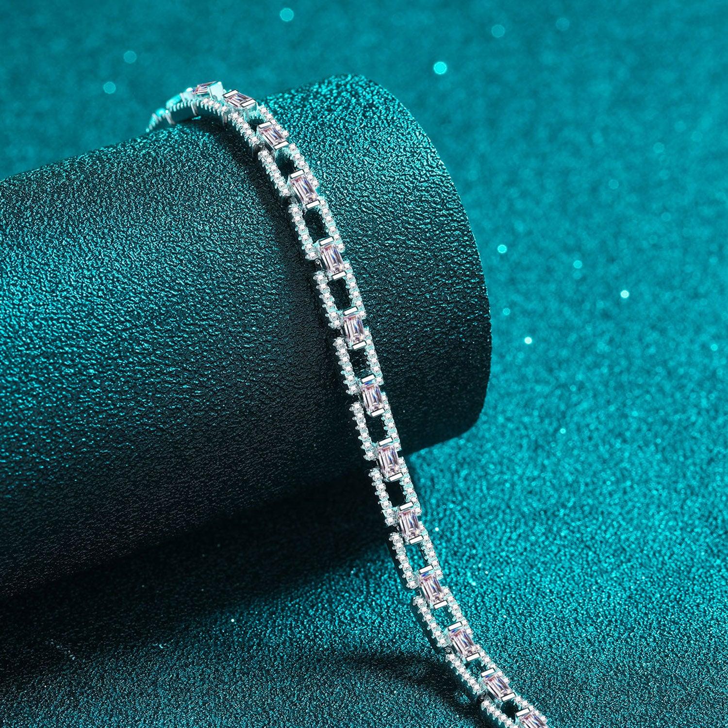 3.2 Carat Moissanite 925 Sterling Silver Bracelet Carauana Store