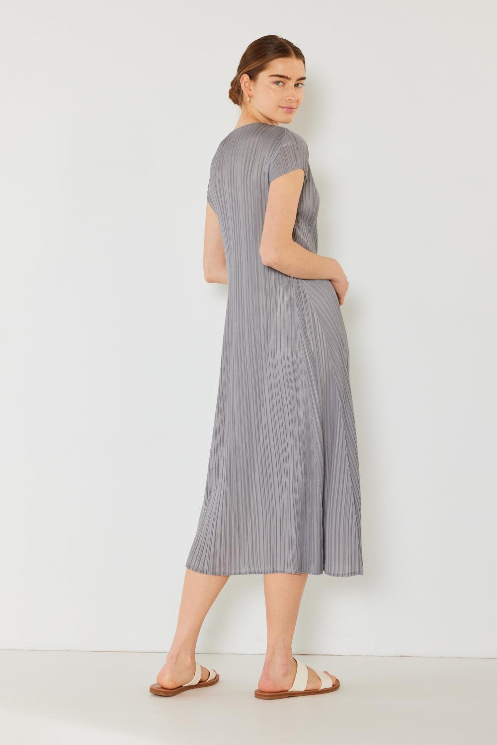 Marina West Swim Pleated Cap Sleeve A-Line Dress Carauana Store