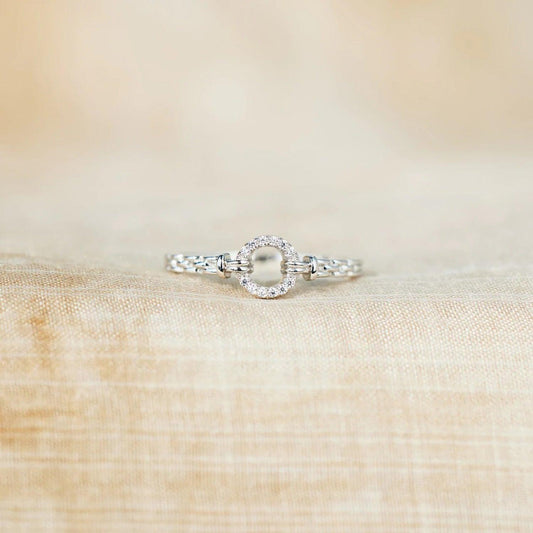 Inlaid Zircon 925 Sterling Silver Ring Carauana Store