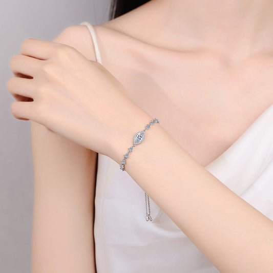 1 Carat Moissanite 925 Sterling Silver Bracelet Carauana Store
