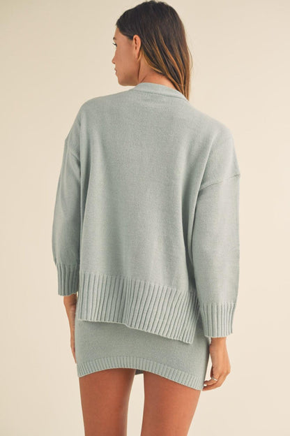MABLE 3 Pieces Sweater Set with Crop Cami, Mini Skirt, Cardigan Carauana Store