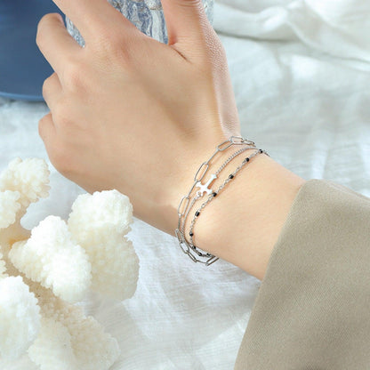 Titanium Steel Three-Layered Bracelet Carauana Store