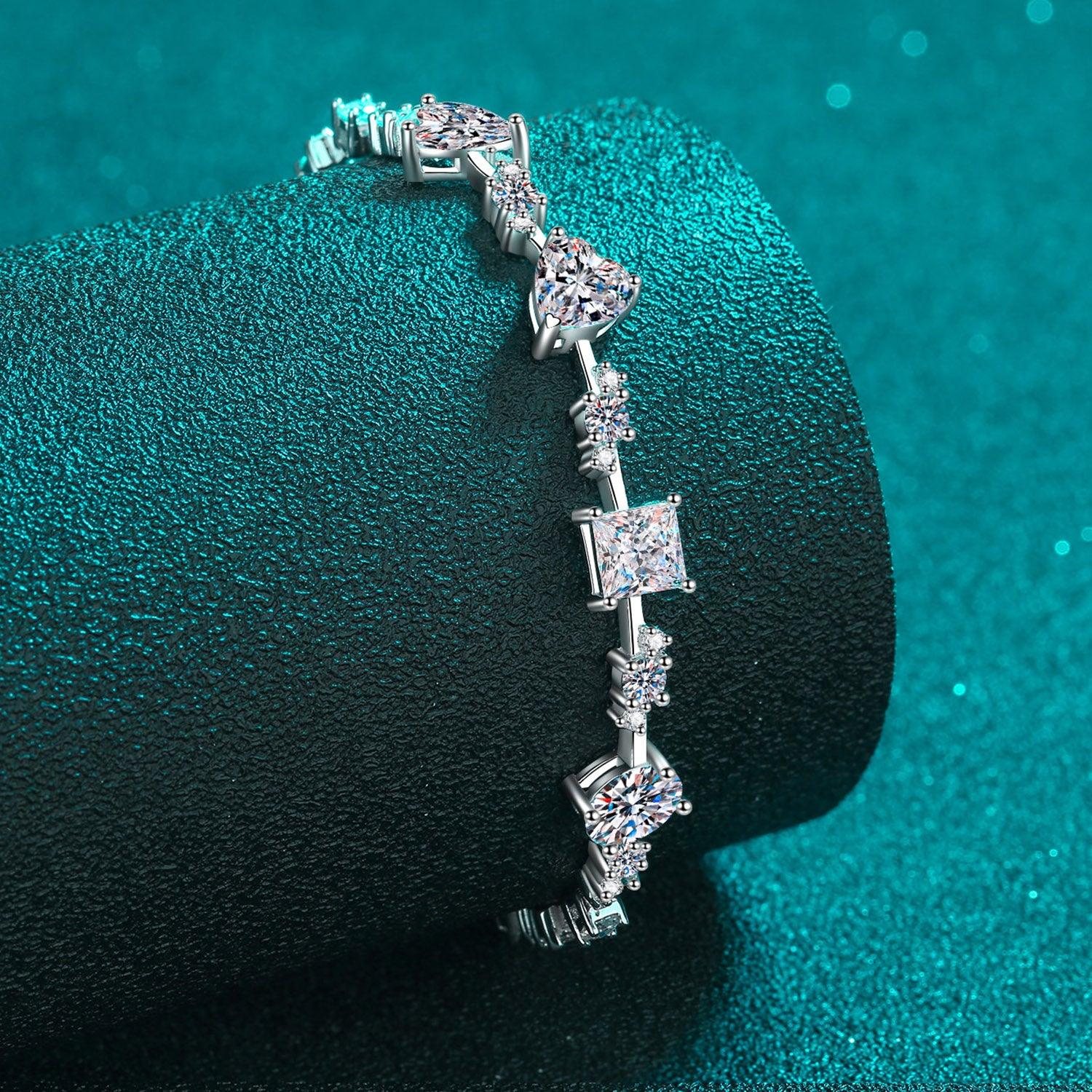 6.2 Carat Moissanite 925 Sterling Silver Bracelet Carauana Store