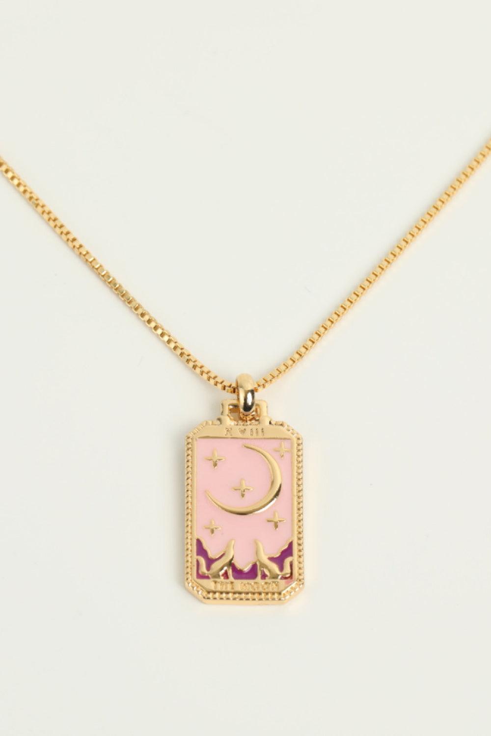 Tarot Card Pendant Copper Necklace Carauana Store