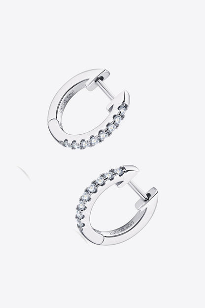 Moissanite 925 Sterling Silver Huggie Earrings Carauana Store
