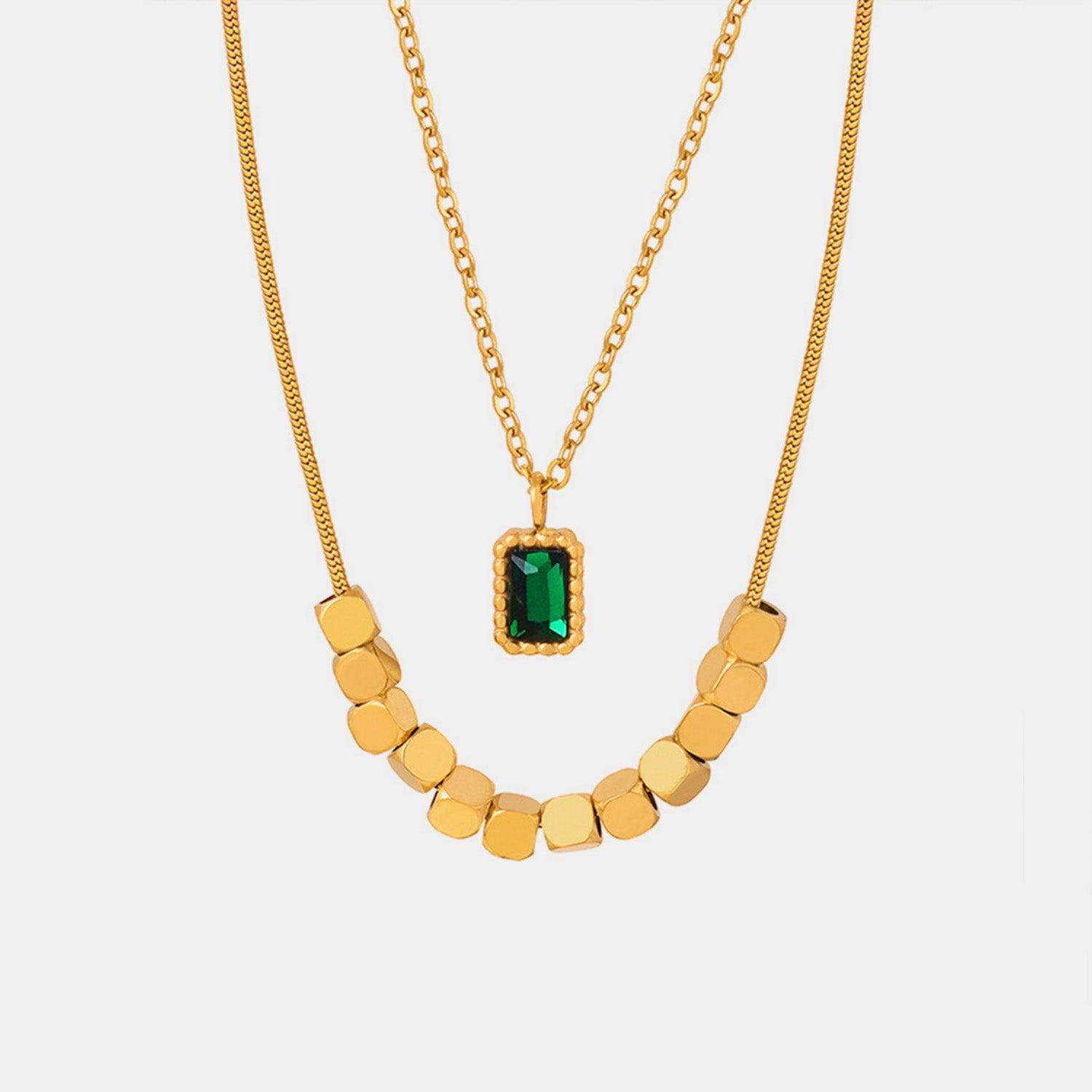 18K Gold-Plated Double-Layered Necklace Carauana Store