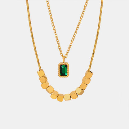 18K Gold-Plated Double-Layered Necklace Carauana Store