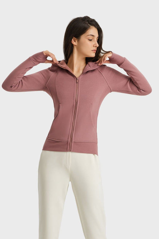 Millennia Zip Up Seam Detail Hooded Sports Jacket Carauana Store