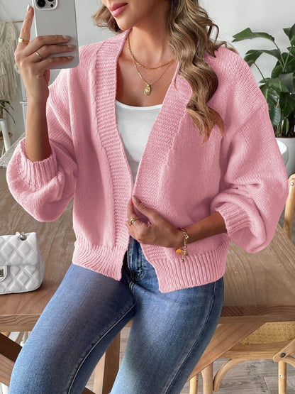 Open Front Long Sleeve Cardigan Carauana Store