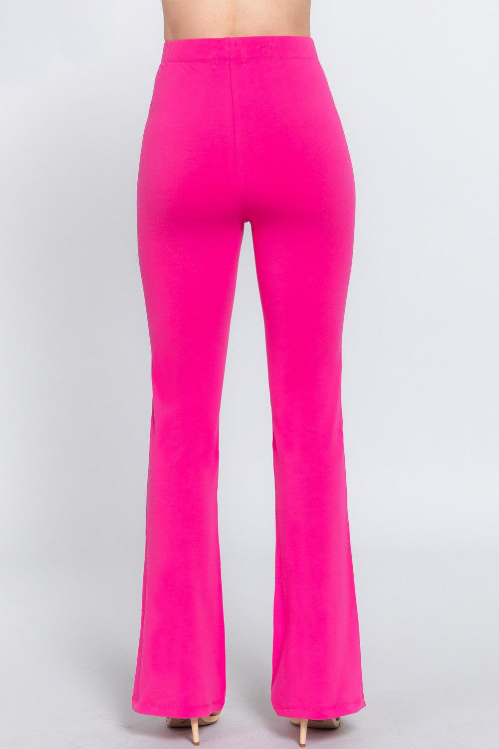 ACTIVE BASIC Waist Elastic Slim Flare Yoga Pants Carauana Store