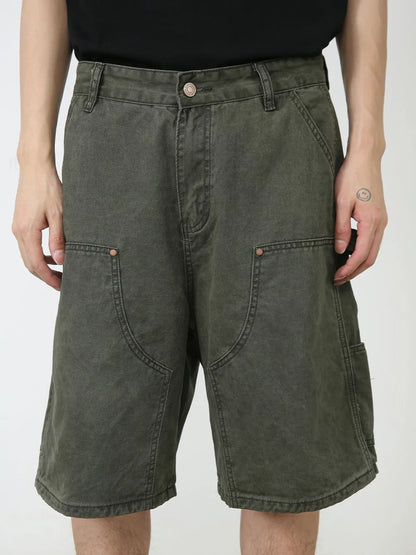Men's Mid Rise Denim Shorts with Pockets Carauana Store