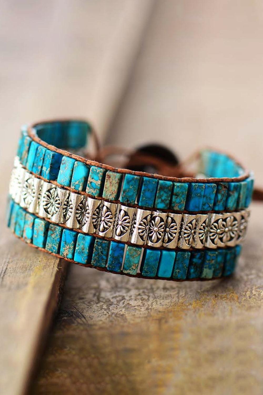 Handmade Triple Layer Natural Stone Bracelet Carauana Store