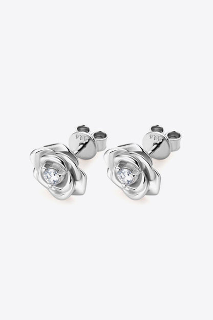 Adored Moissanite Flower 925 Sterling Silver Earrings Carauana Store