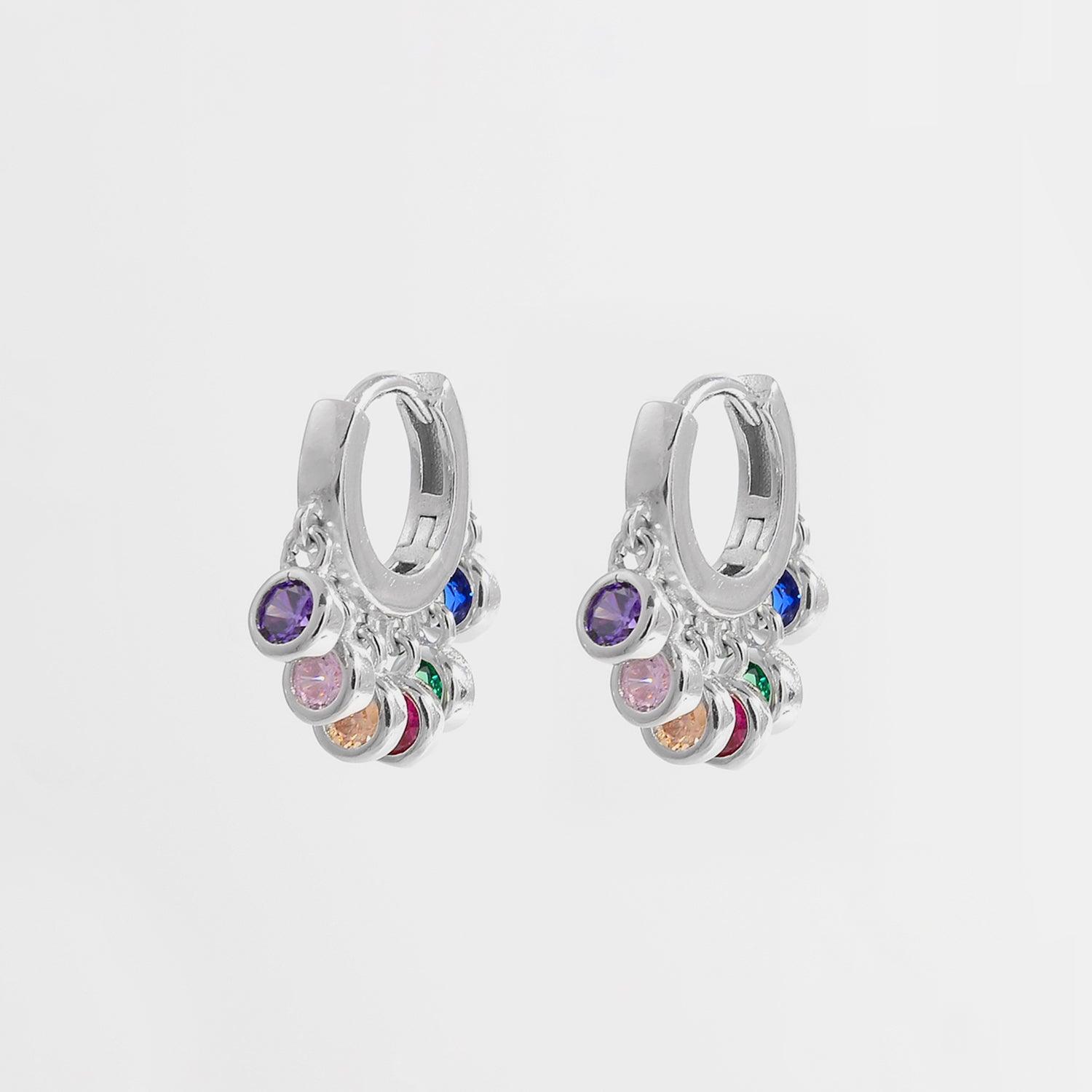 Zircon 925 Sterling Silver Huggie Earrings Carauana Store