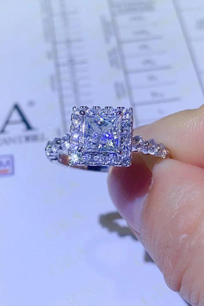Adored 1 Carat Moissanite Square Ring Carauana Store