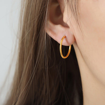 18K Gold-Plated Huggie Earrings Carauana Store