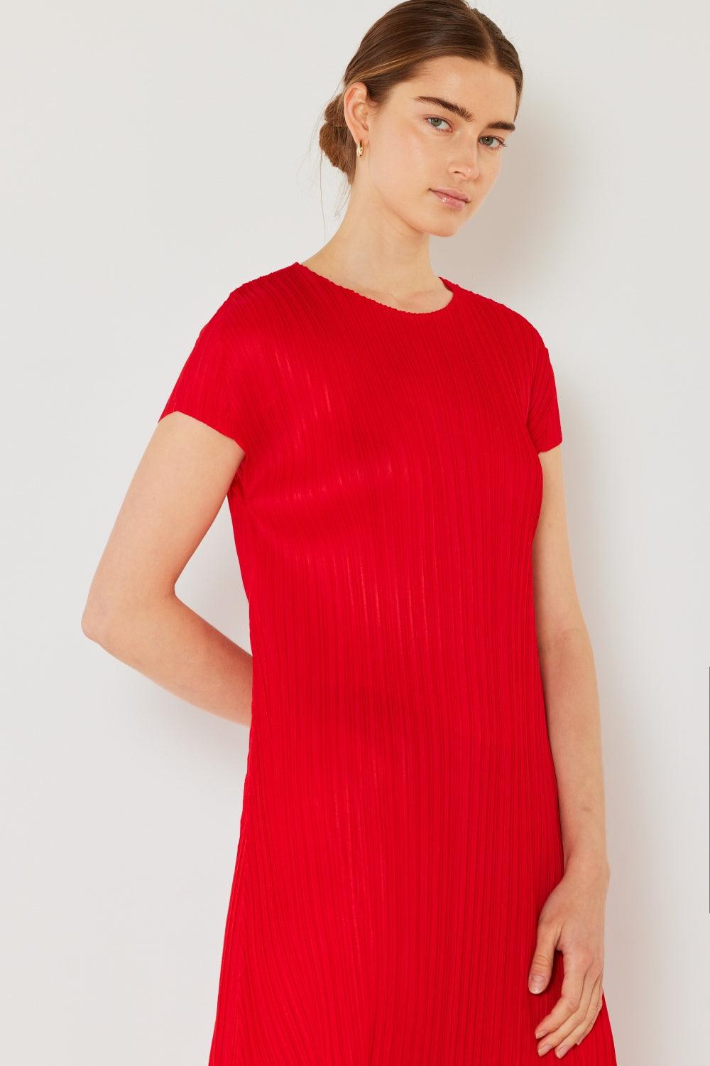 Marina West Swim Pleated Cap Sleeve A-Line Dress Carauana Store